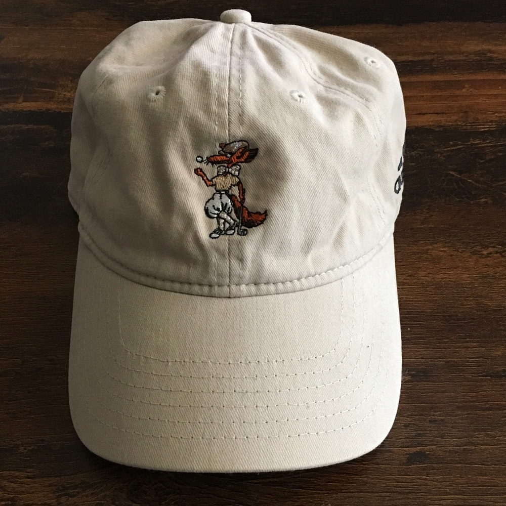 Adidas Beige Golf Cap with Embroidered Golfing Fox Detail 104